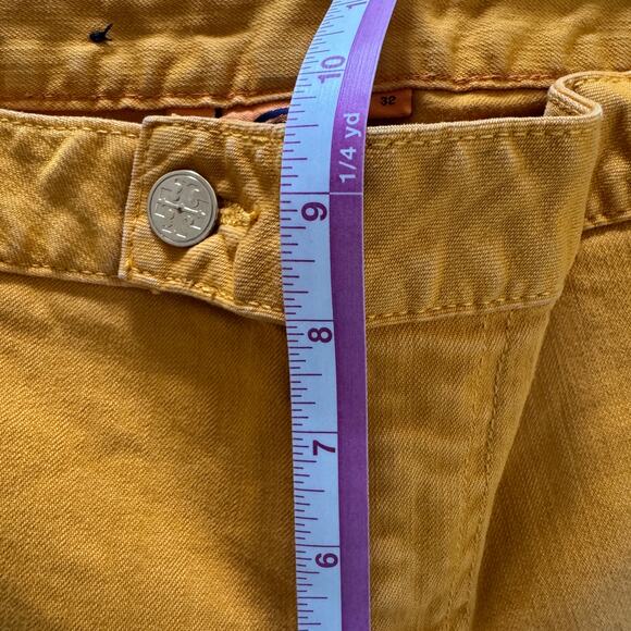 Tory Burch Jeans Women's 32 Mustard Super Skinny Mid Rise Denim - Picture 8 of 10
